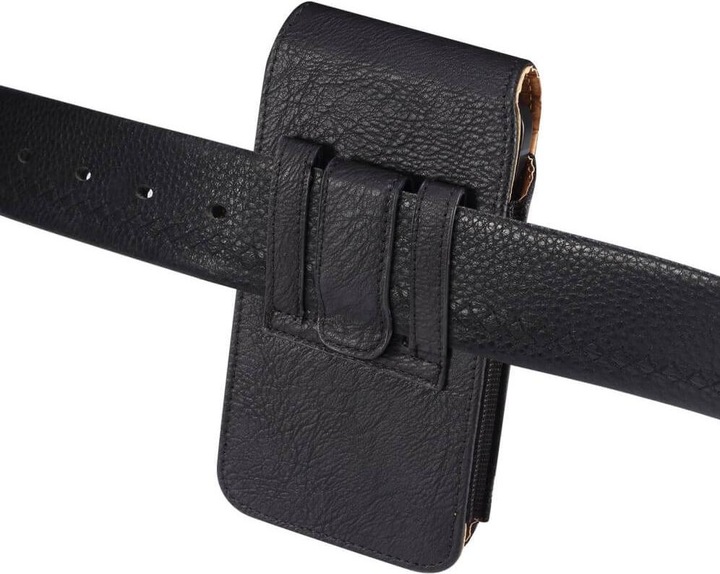 Immagine prodotto Cover-Discount Nylon - Borsa da cintura in pelle con tasca per carte di credito nero / L