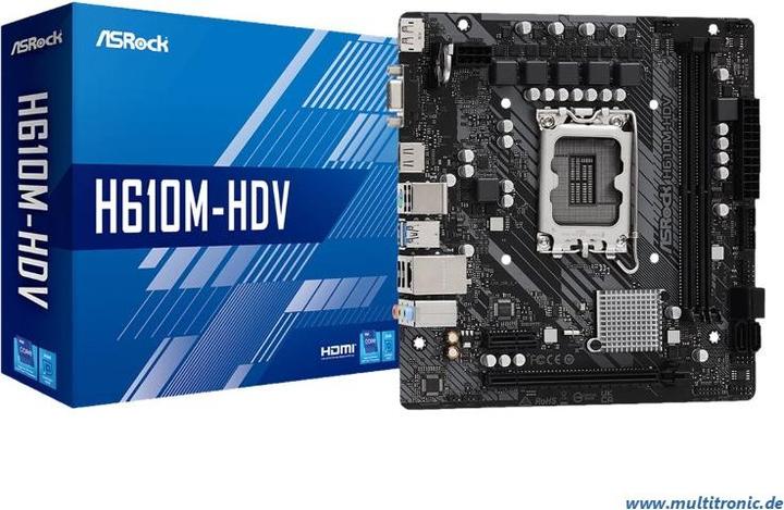 Produktbild AsRock H610M-HDV (LGA 1700, Intel H610, mATX)