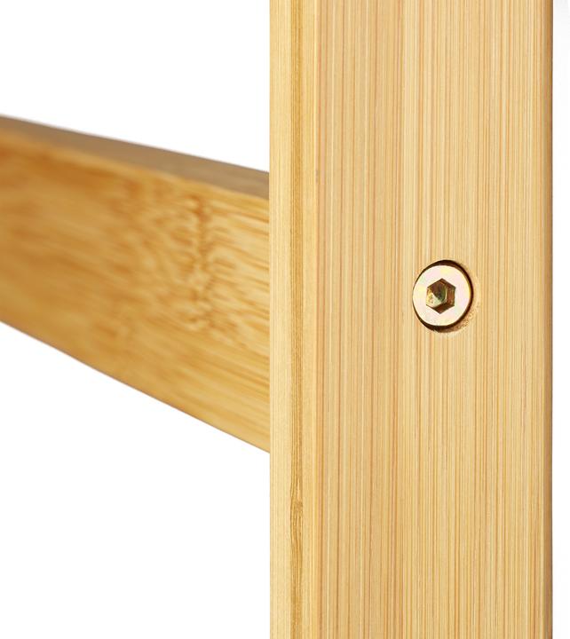 Actual product image Relaxdays Bamboo Bathroom Stool