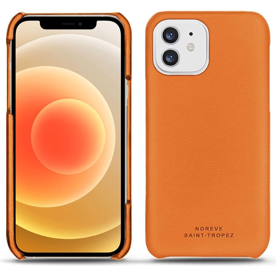 Noreve Lederschutzhülle (Apple iPhone 12), Smartphone Hülle, Orange