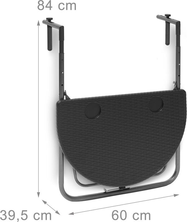 Actual product image Relaxdays Balcony hanging table (63 cm)