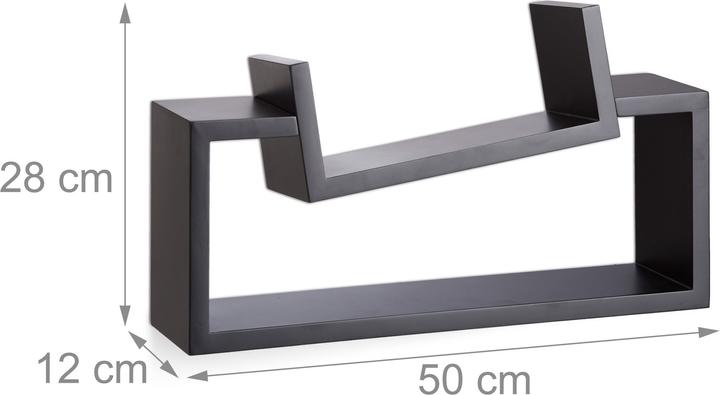 Immagine prodotto Relaxdays Set 2 mensole da parete (50 x 12 x 20 cm)
