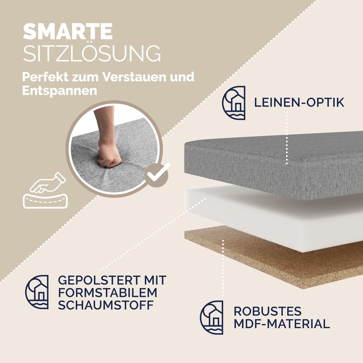 Produktbild Casaria Sitztruhe (115 cm)