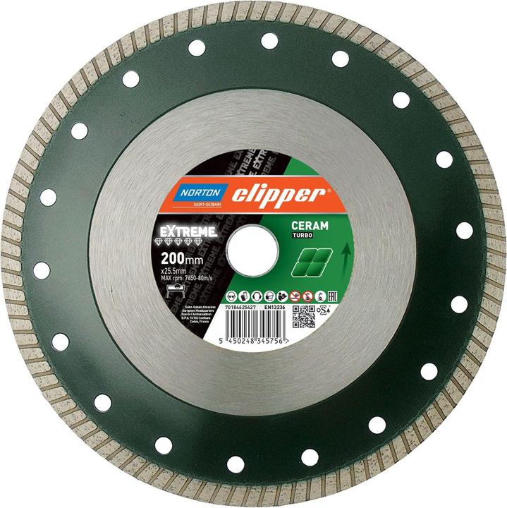 Productafbeelding Norton Clipper Diamantschijf Extreme Ceramic Turbo Ø 200x25,4 mm