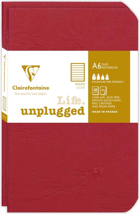 Actual product image Clairefontaine AGE BAG Set 2 booklets (A6, Lined, Soft cover)