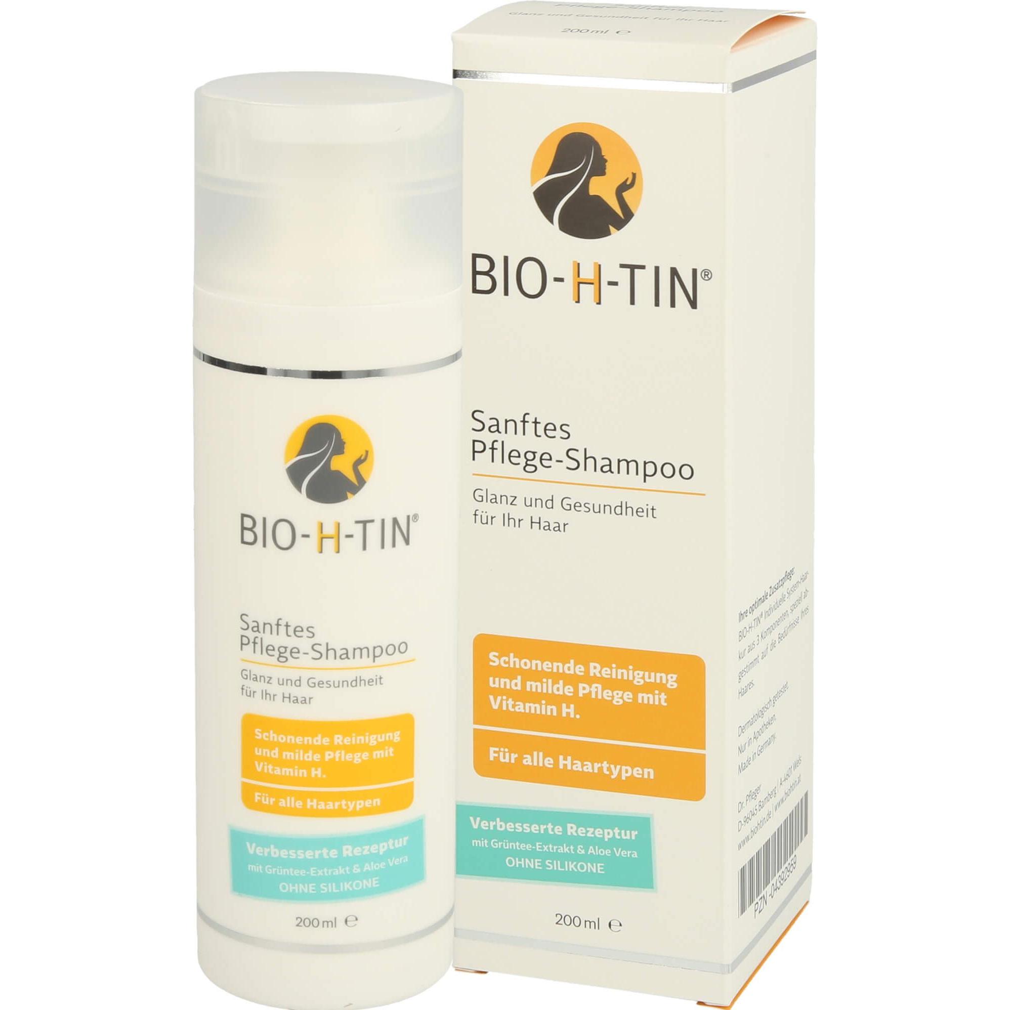 Thumbnail - Bio-H-Tin, Shampoo, Sanftes Pflege-Shampoo, 200 ml Shampoo (200 ml, Flüssiges Shampoo)
