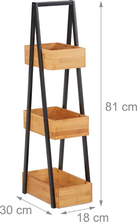 Immagine prodotto Relaxdays Scaffale per il bagno (18 x 30 x 81 cm)