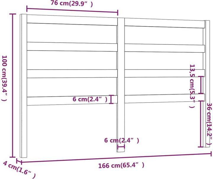 Actual product image vidaXL Batsheva (166 x 4 x 100 cm)