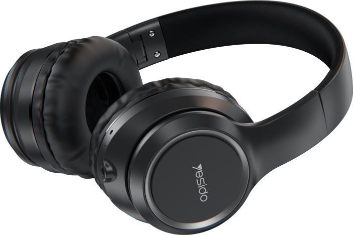 Produktbild Yesido - Wireless Headphones (EP03) - Foldable with Noise Canceling, Super Bass - Black (ANC, 14 h, Kabellos)
