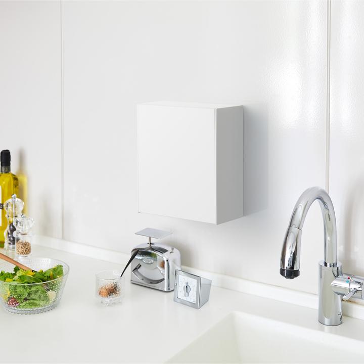 Actual product image Yamazaki Tower adhesive hook storage box