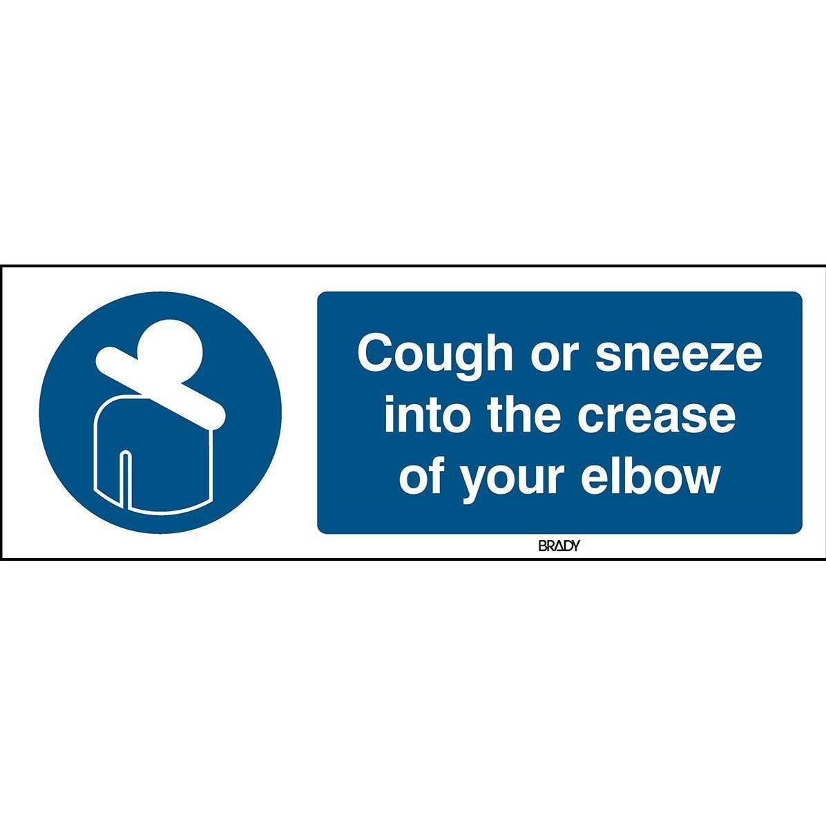 Brady, Etiketten, Safety Sign - Cough or sneeze