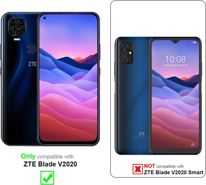 Actual product image Cadorabo Book Invisible Magnet Cover (ZTE Blade V2020 5G)