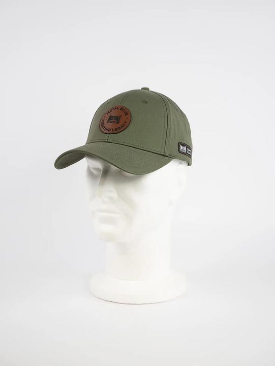 Actual product image Metal Boxe Baseball cap with leather patch