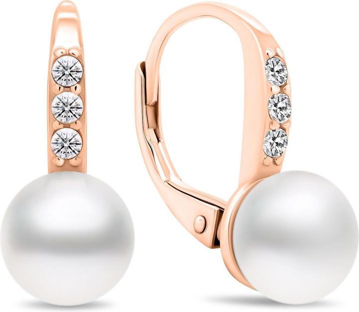 Immagine prodotto Brilio Argento - Incantevoli orecchini in bronzo con perle e zirconi EA385R