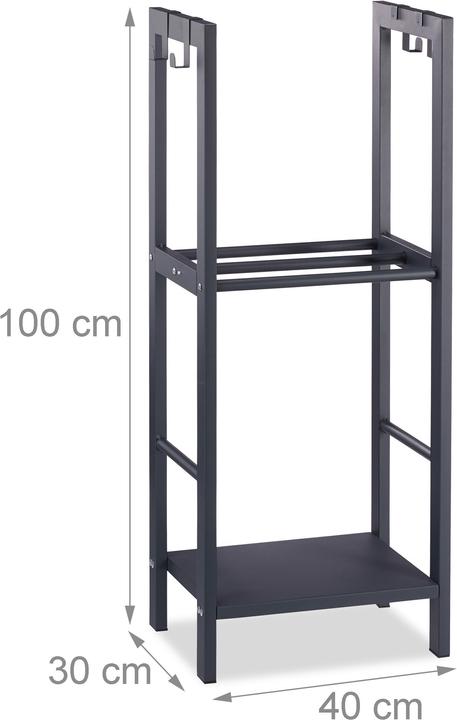 Relaxdays Kaminholzregal (40 x 30 x 100 cm)