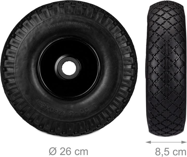 Actual product image Relaxdays Solid Rubber Hand Truck Tyre Set of 2