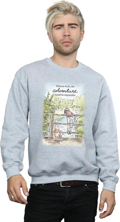 Actual product image Disney Mens Winnie The Pooh Adventure Sweatshirt (S)