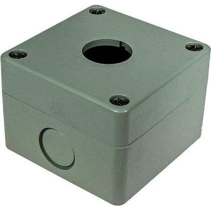 Rs Pro Steuerstation Leergehäuse, 1 x Ø 22mm, 70 x 70 x 74mm, Grau, ABS, IP 65, Taster + Schalter, Grau