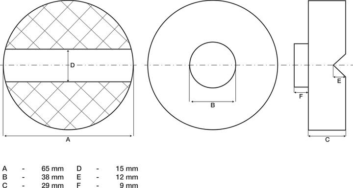 Image du produit BGS Gummiauflage | für Wagenheber | 65 x 38 mm