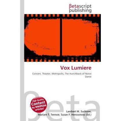 Vox Lumiere, Fachbücher von Lambert M. Surhone, Miriam T. Timpledon, Susan F. Marseken