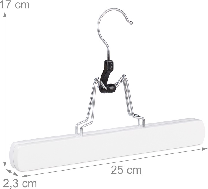 Image du produit Relaxdays Cintres pince à pantalons, en bois (12 x)
