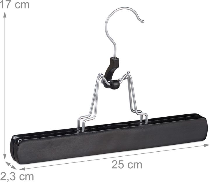 Image du produit Relaxdays Cintre pince à pantalons bois,12 (12 x)