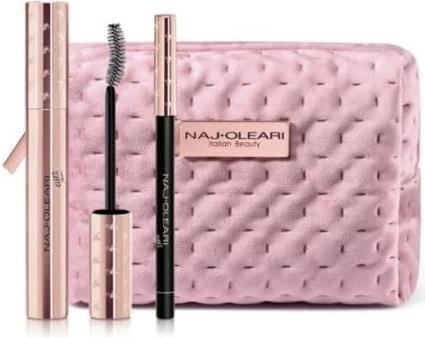 Actual product image Naj Oleari Essential Eyes Kit Marvelous Curl Mascara 13ml + Deep Eye Kajal 1.43g + Pochette