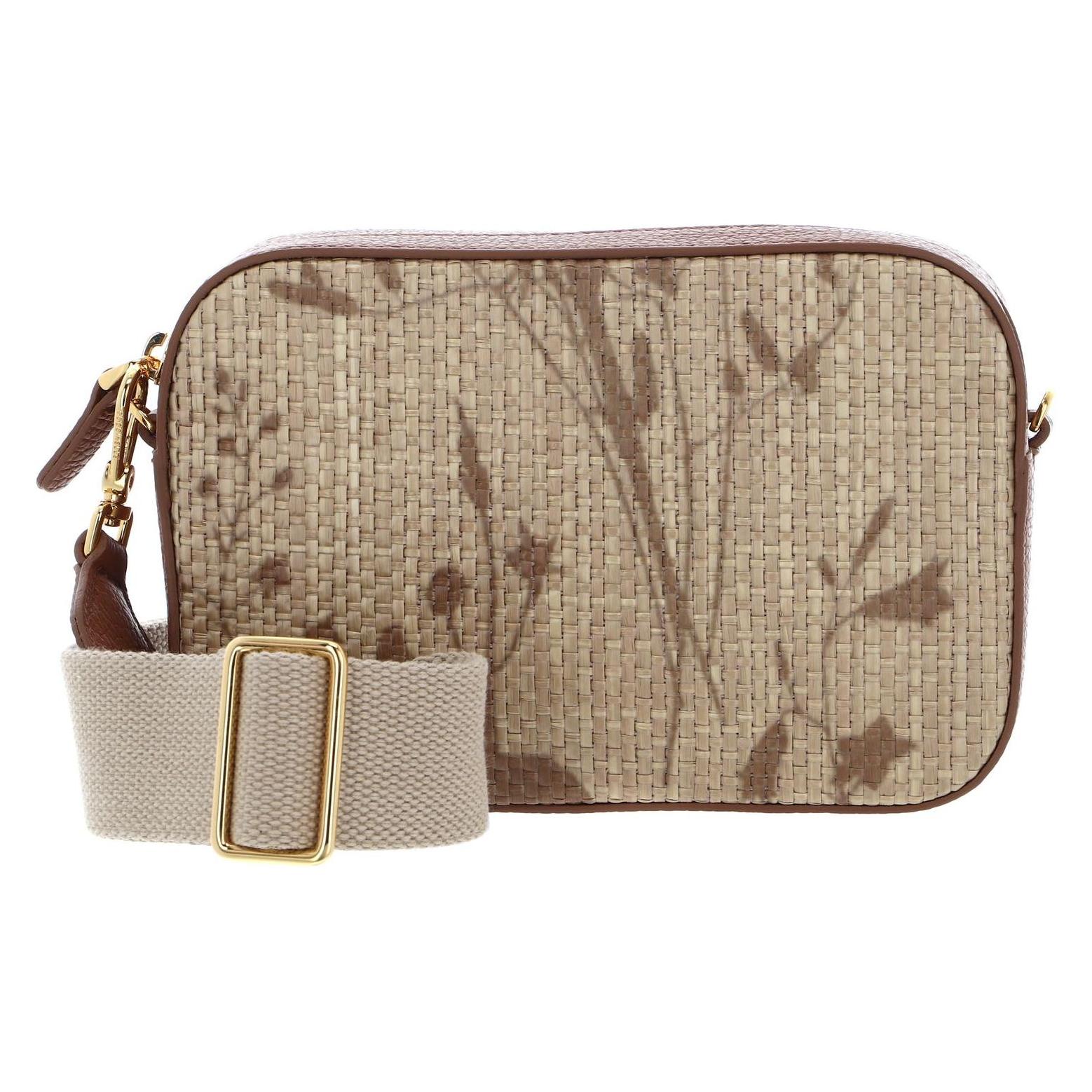 Coccinelle, Damen, Handtasche, Tebe Straw Shadow Print Mini Bag, Beige