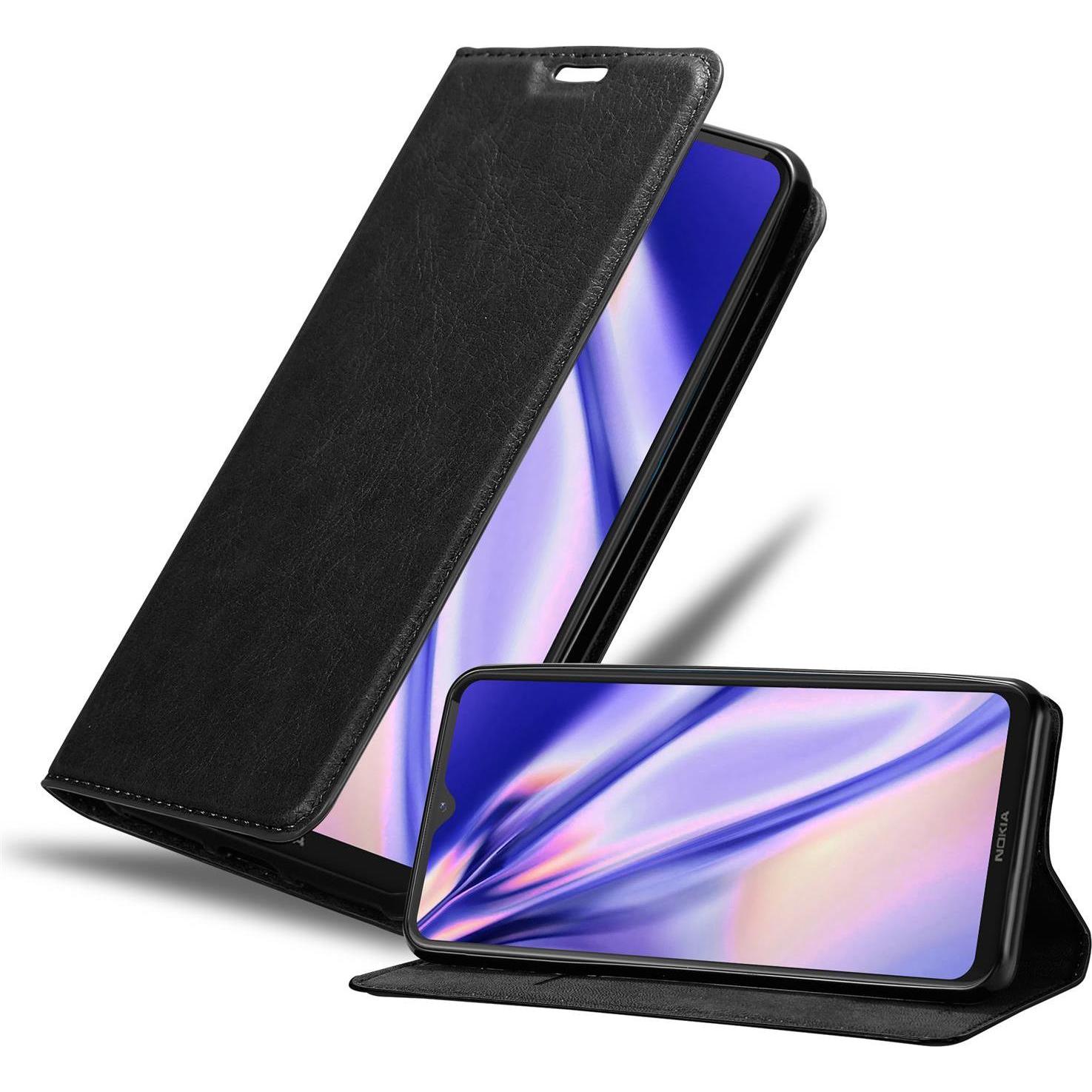 Cadorabo Book Invisible Magnet Cover (Nokia 5.3), Smartphone Hülle, Schwarz