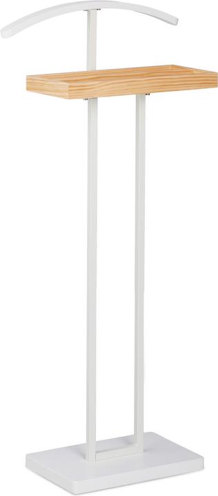 Actual product image Relaxdays Valet Stand, With Wooden Shelving