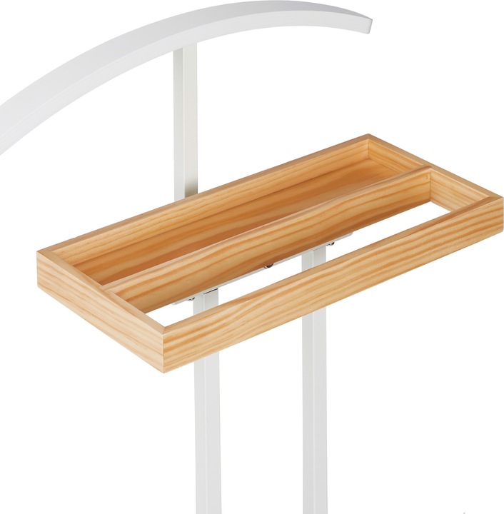 Image du produit Relaxdays Valet Stand, avec étagère en bois