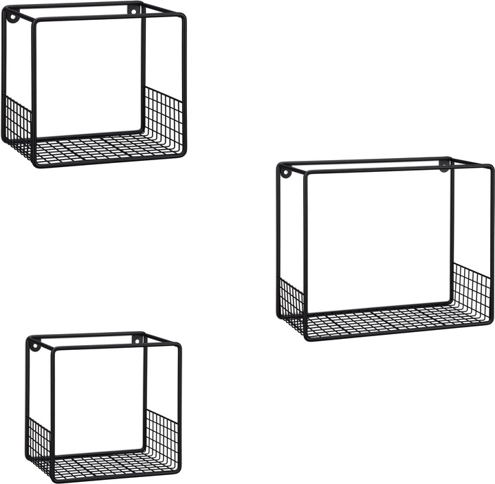 Image du produit Relaxdays Étagère à suspendre lot de 3 cubes, mural (30 x 15 x 25 cm)