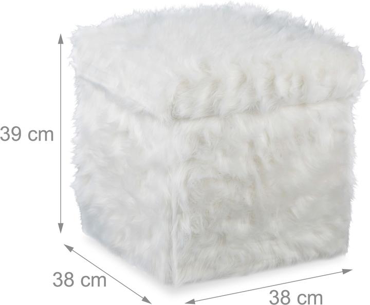 Immagine prodotto Relaxdays Contenitore pouf a Cubo, Imbottito