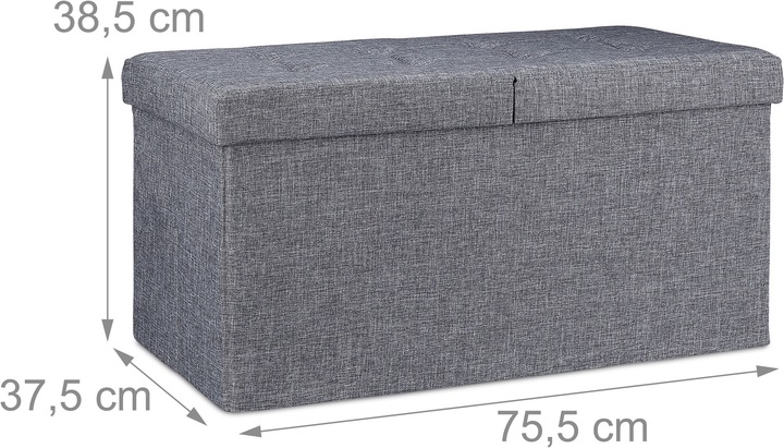 Image du produit Relaxdays Banquette avec espace, spacieuse (75.50 cm)