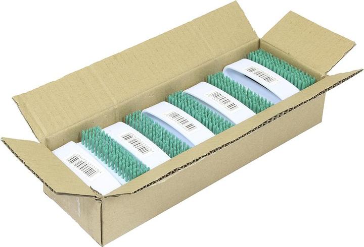 Image du produit RS PRO 270mm Brosse avec poils en polyester Brosse à ongles, Vert dur pour le nettoyage des mains