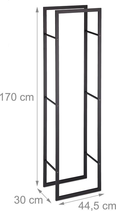 Produktbild Relaxdays Kaminholzregal (44.5 x 30 x 170 cm)