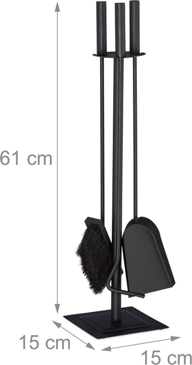 Immagine prodotto Relaxdays Strumento per il camino (15 x 15 x 61 cm)