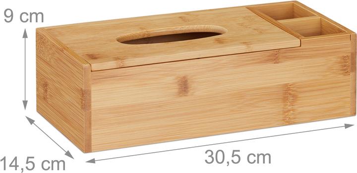 Immagine prodotto Relaxdays Portafazzoletti in Bambù con Coperchio, Moderno