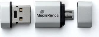 Actual product image MediaRange USB Nano memory stick with Micro USB adapter (32 GB, USB-A, Micro USB-A)