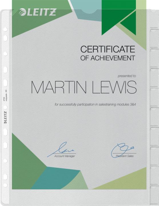 Image du produit Leitz Manchons de registre PP