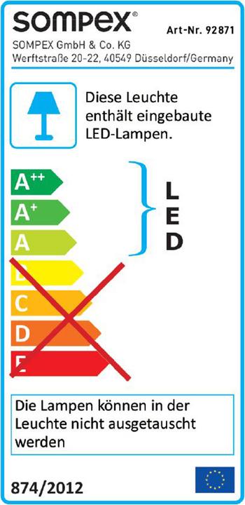 Energie-Label Sompex Mesa LED Beistelltisch (990 lm)