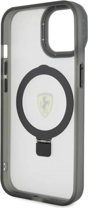 Actual product image Ferrari FEHMP15MUSCAH iPhone 15 Plus / 14 Plus 6.7" transparent hardcase Ring Stand 2023 Collection (Apple iPhone 14 Plus, Apple iPhone 15 Plus)