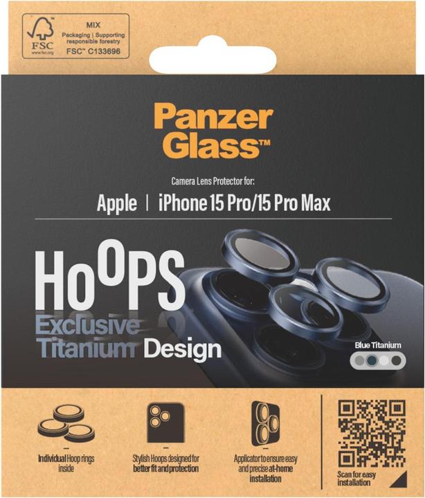 Actual product image PanzerGlass Hoops Camera Lens Protector (1 Piece, Apple iPhone 15 Pro Max, Apple iPhone 15 Pro)