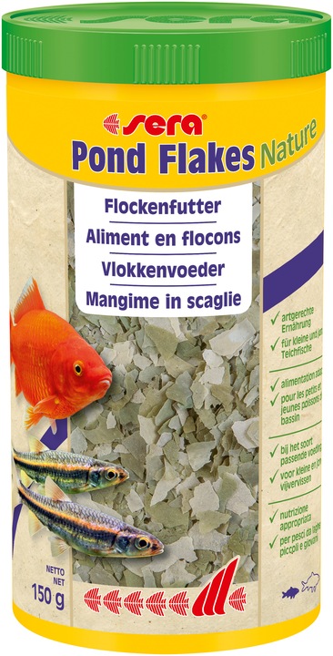 Produktbild Sera Pond Flakes (Teichfische, Goldfisch, Bitterlinge, 1000 ml)