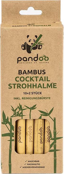 Immagine prodotto Pandoo Cocktail Straw Bamboo 12pcs (1x)