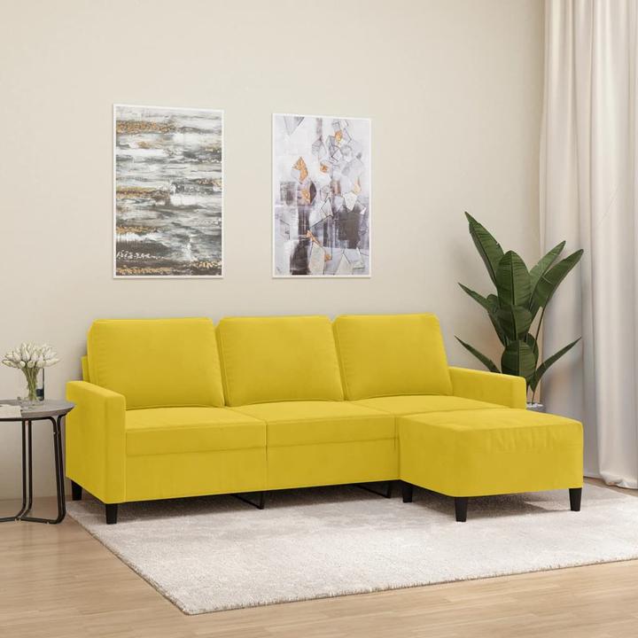 Actual product image vidaXL 3-Sitzer-Sofa mit Hocker (3-seater)