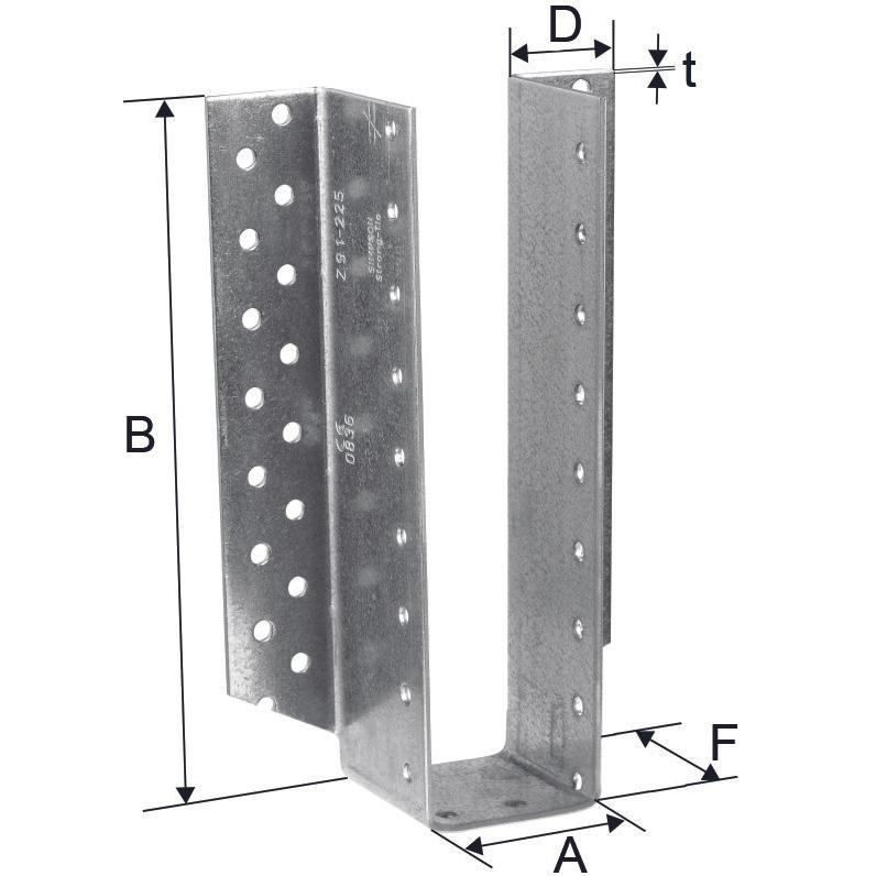 Simpson Sst, Baubeschläge + Holzverbinder, Balkenschuhe, Typ NORMAL (Balkenschuh, 1 Stk.)