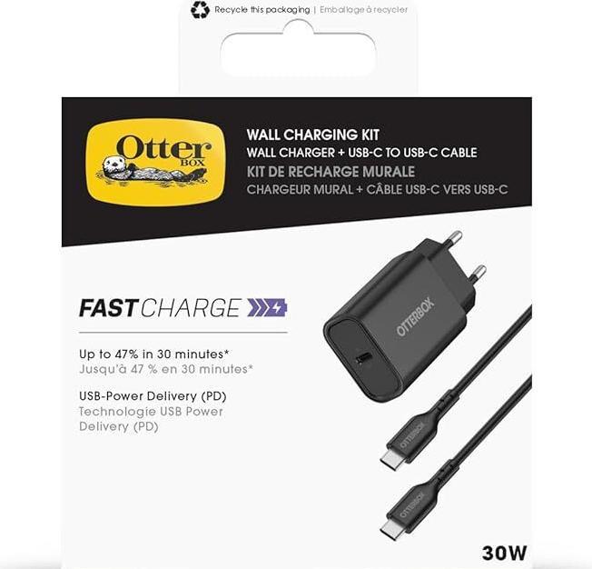 Produktbild OtterBox EU Schnellladegerät + USB-C Kabel 1m Bundle (60 W, 1 Port)