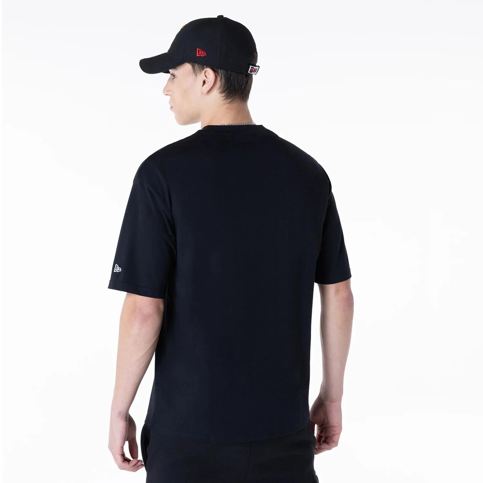 Thumbnail - New Era, Herren, Shirt, Oversized T-Shirt Miami Heat Graphic, Schwarz, (L)
