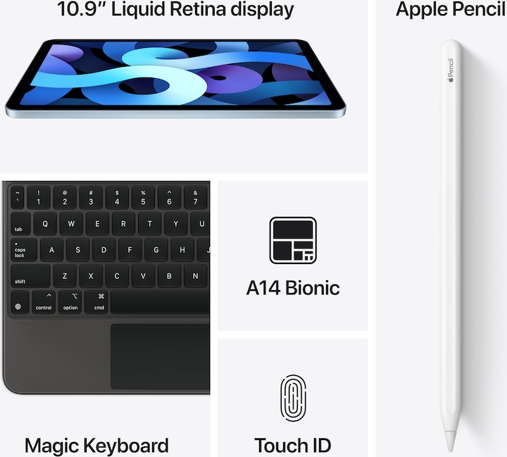 Actual product image Apple iPad Air 2020 (4. Gen) (WLAN only, 10.90", 64 GB, Space Grey)